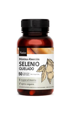 Natier Selenio Quelado Máx Absorción Ap Vegano 50u Belgrano (CONSULTAR STOCK)