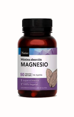 Suplemento Natier Citrato De Magnesio Máxima Absorción 50 Cápsulas Sin Sabor (CONSULTAR STOCK)