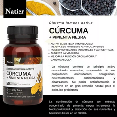 Curcuma + Pimienta Negra Natier Sistema/inmune Caba Belgrano(CONSULTAR STOCK) - comprar online