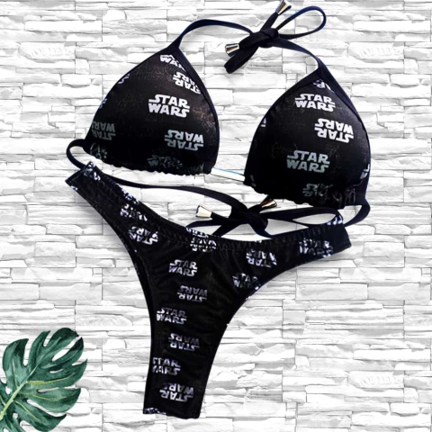 Top + Calcinha Biquíni Cortininha - Star Wars