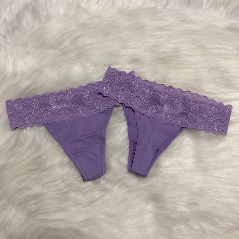 Calcinha em lycra fio duplo Lilás Lavanda