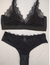 Conjunto Sutiã Sem Bojo e Sem Aro, Calcinha Fio Duplo em Renda Com Lycra - comprar online