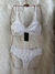 Conjunto Sutiã Sem Bojo e Sem Aro, Calcinha Fio Duplo em Renda Com Lycra - comprar online