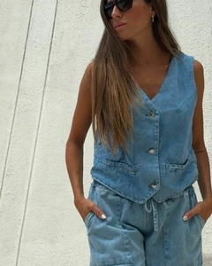 Chaleco denim Giulia - comprar online