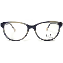 Armação para Óculos Feminino Carolina Herrera Azul Mesclado Redondo VHE678 0WTC 52