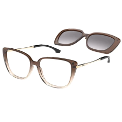Armação para Óculos Feminino Colcci Marrom Cristal Gatinho C6210 F08 55