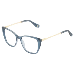 Armação para Óculos Feminino Carmim Azul Cristal Gatinho CRM41335 C3 52