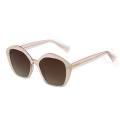 Óculos de Sol Feminino Carmim Rosa Cristal/Madrepérola Hexagonal CRM42022 C2 54