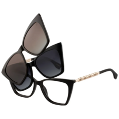 Armação para Óculos Feminino Carmim Marrom Clip-On CRM42029 C5 53