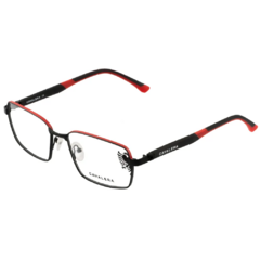 Armação para Óculos Masculino Cavalera Preto/Vermelho Retangular CV21912 C2 59