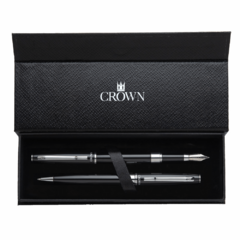 Conjunto Caneta Tinteiro e Esferográfica Crown DI85550 Barcelona
