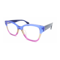Armação para Óculos Feminino Empório Glasses Azul/Bege/Rosa Cristal Gatinho EG3462 C13 50