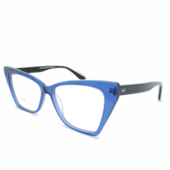 Armação para Óculos Feminino Empório Glasses Azul Cristal Gatinho EG3472 C13 53
