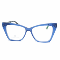 Armação para Óculos Feminino Empório Glasses Azul Cristal Gatinho EG3472 C13 53