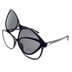 Armação para Óculos Feminino Empório Glasses Preto Clip-On EG3492 C15 51
