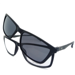 Armação para Óculos Masculino Empório Glasses Preto Fosco Clip-On EG3495 C15 56 - comprar online