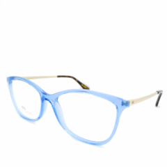 Armação para Óculos Feminino Empório Glasses Azul Cristal Gatinho EG3498 C13 53