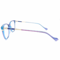 Armação para Óculos Feminino Empório Glasses Roxo Cristal Gatinho EG3508 C13 52