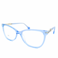 Armação para Óculos Feminino Empório Glasses Azul Cristal Gatinho EG3516 C13 53