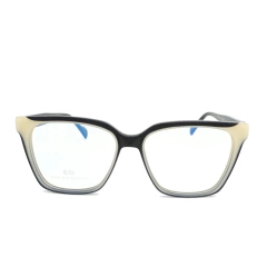 Armação para Óculos Feminino Empório Glasses Preto/Bege Gatinho EG3535 C15 53