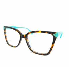 Armação para Óculos Feminino Empório Glasses Tartaruga Gatinho EG3537 C17 54