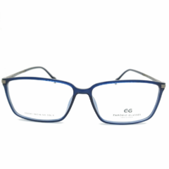 Armação para Óculos Masculino Empório Glasses Azul Cristal Retangular EG3541 C3 59
