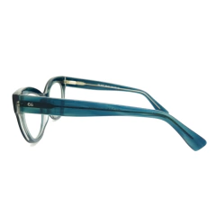 Armação para Óculos Feminino Empório Glasses Verde Cristal Gatinho EG3547 C13 49
