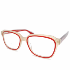 Armação para Óculos Masculino Empório Glasses Vermelho/Bege Cristal Quadrado EG3549 C11 52