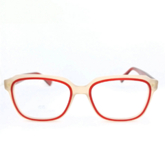 Armação para Óculos Masculino Empório Glasses Vermelho/Bege Cristal Quadrado EG3549 C11 52