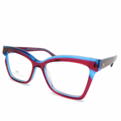 Armação para Óculos Feminino Empório Glasses Rosa Cristal/Azul Cristal Gatinho EG3550 C11 53