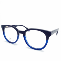 Armação para Óculos Feminino Empório Glasses Azul Glitter Redondo EG3551 C13 50