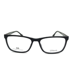 Armação para Óculos Masculino Empório Glasses Preto Fosco Clip-On EG3561 C15 56