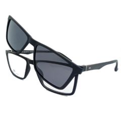 Armação para Óculos Masculino Empório Glasses Preto Fosco Clip-On EG3562 C15 55
