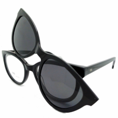 Armação para Óculos Feminino Empório Glasses Preto Clip-On EG3565 C15 51