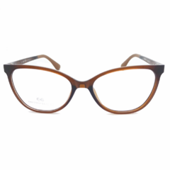Armação para Óculos Feminino Empório Glasses Marrom Cristal Clip-On EG3566 C12 52 na internet