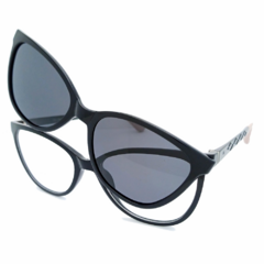 Armação para Óculos Feminino Empório Glasses Preto Clip-On EG3566 C15 52