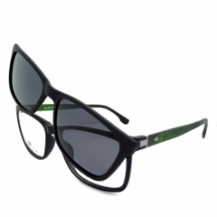 Armação para Óculos Masculino Empório Glasses Preto Fosco Clip-On EG3567 C132 54