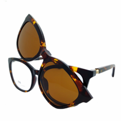 Armação para Óculos Feminino Empório Glasses Tartaruga Clip-On EG3570 C17 51