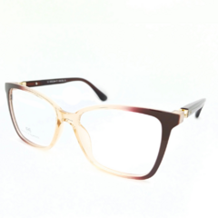 Armação para Óculos Feminino Empório Glasses Marrom/Nude Cristal Clip-On EG3572 C12 54