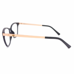Armação para Óculos Feminino Empório Glasses Preto Fosco Clip-On EG3577 C15 52