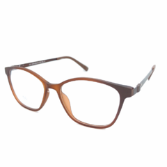 Armação para Óculos Unissex Empório Glasses Marrom Fosco Clip-On EG3578 C12 52