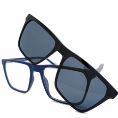 Armação para Óculos Unissex Empório Glasses Azul Fosco Clip-On EG3580 C13 54