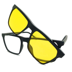 Armação para Óculos Masculino Empório Glasses Preto Fosco Clip-On EG3580 C15 54