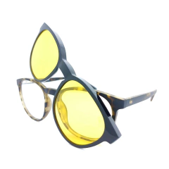 Armação para Óculos Masculino Empório Glasses Tartaruga Fosco Clip-On EG3582 C17 51