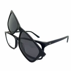 Armação para Óculos Masculino Empório Glasses Preto Fosco Clip-On EG3590 C15 56 - comprar online