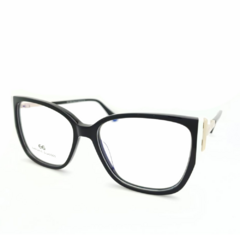 Armação para Óculos Feminino Empório Glasses Preto/Branco Gatinho EG3602 C15 54
