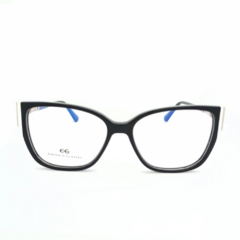 Armação para Óculos Feminino Empório Glasses Preto/Branco Gatinho EG3602 C15 54