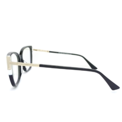 Armação para Óculos Feminino Empório Glasses Preto/Branco Gatinho EG3602 C15 54