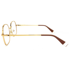 Armação para Óculos Feminino Empório Glasses Nude/Dourado Geométrico EG4262 C12 52