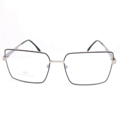 Armação para Óculos Masculino Empório Glasses Preto/Cromado Retangular EG4314 C15 59